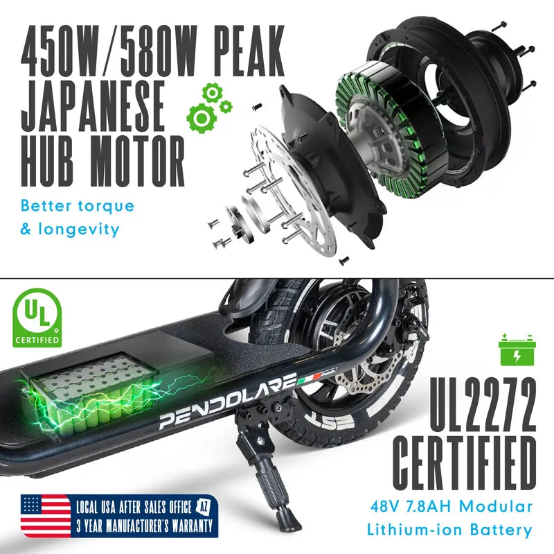 Madd Gear Pendolare Electric Folding Scooter - Black Olive