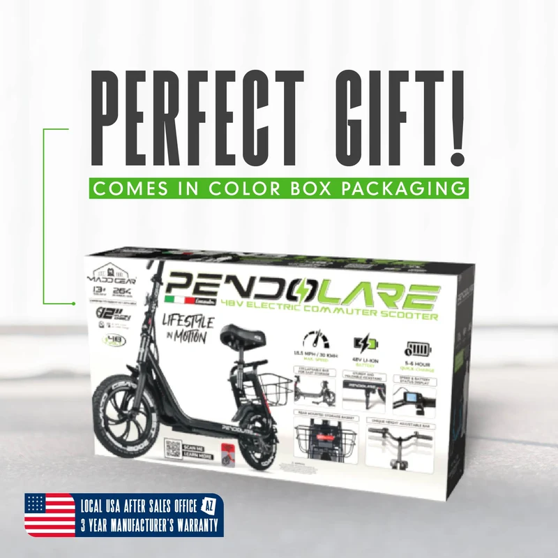 Madd Gear Pendolare Electric Folding Scooter - Mediterranean Blue