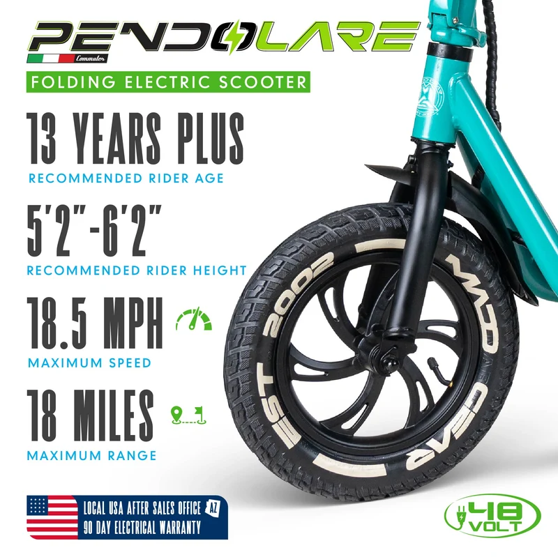 Madd Gear Pendolare Electric Folding Scooter - Pistachio Teal
