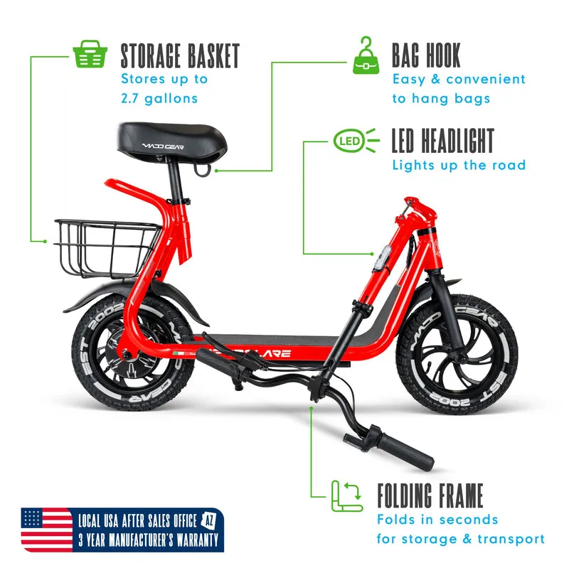 Madd Gear Pendolare Electric Folding Scooter - Pepper Red