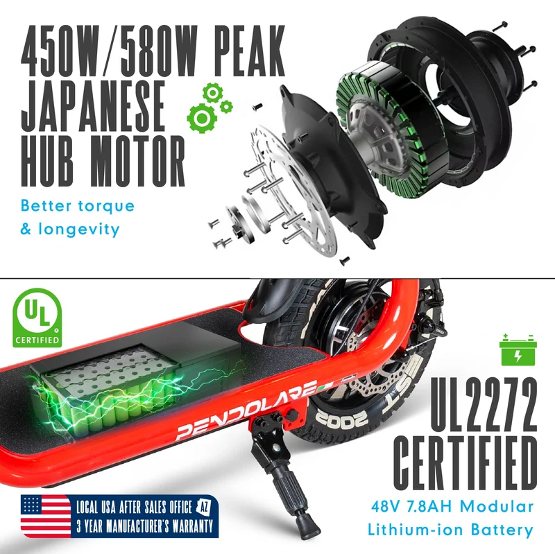 Madd Gear Pendolare Electric Folding Scooter - Pepper Red