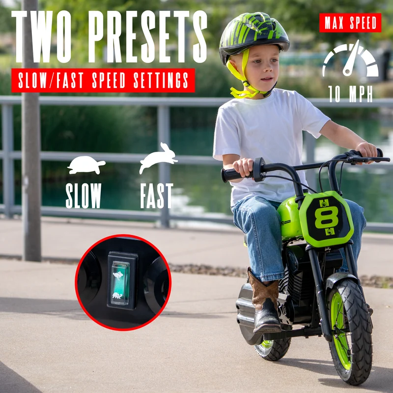 Madd Gear My 1st Mini Electric Motorcycle - Green / Black