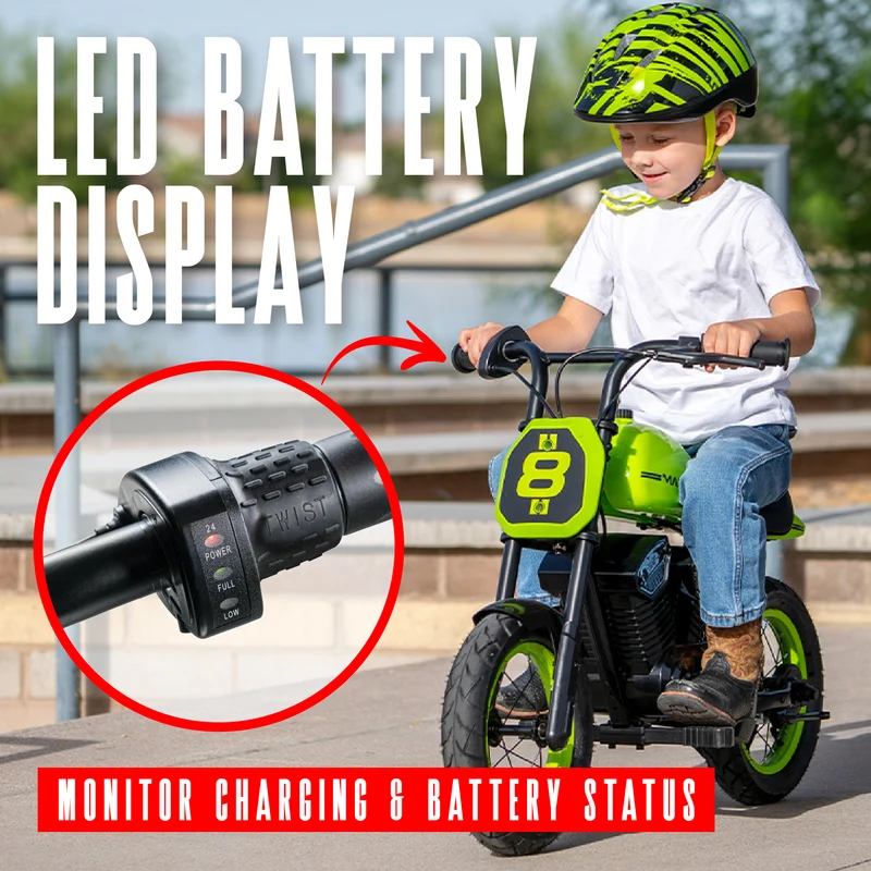 Madd Gear My 1st Mini Electric Motorcycle - Green / Black