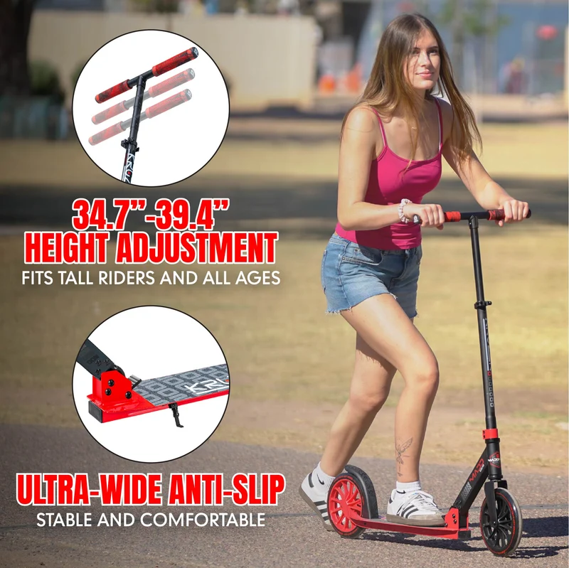 Madd Gear Kruzer 200 Folding Scooter - Black / Red