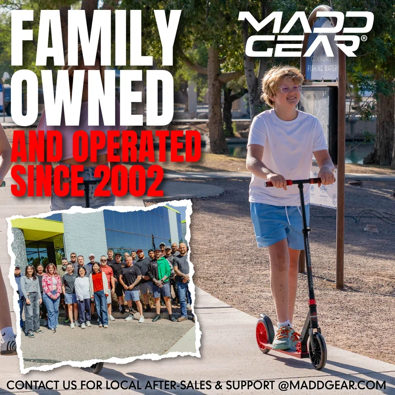 Madd Gear Kruzer 200 Folding Scooter - Black / Red