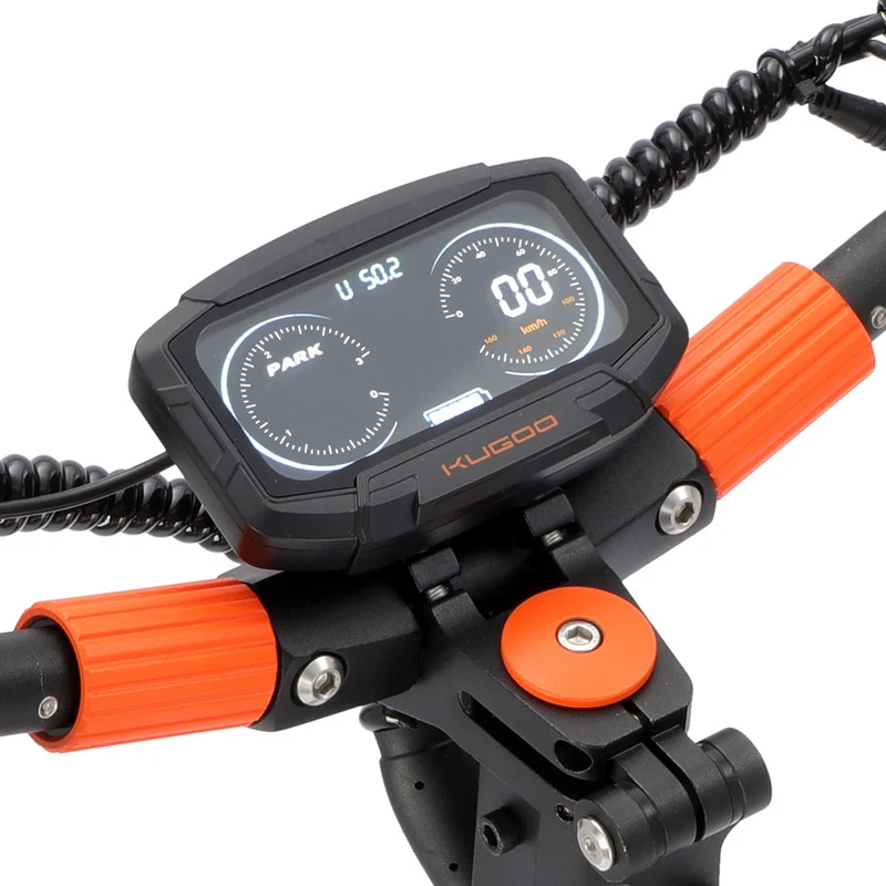 KUGOO LX9+ Electric Scooter 9" Tires Dual 650W Motors 48V 18.2Ah Battery