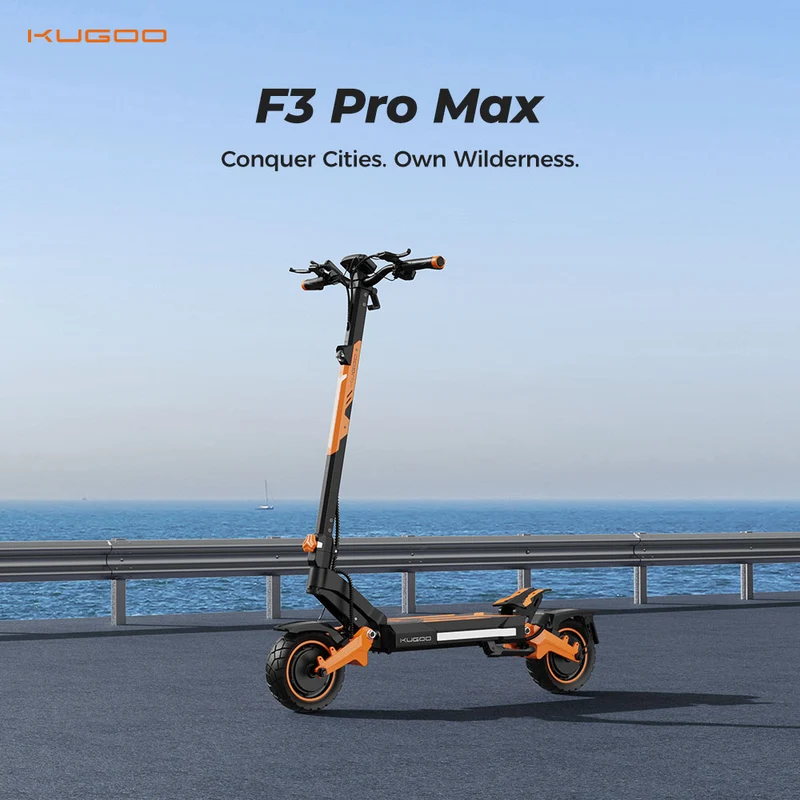 KUGOO F3 Pro Max Electric Scooter 10" Tires Dual 1100W Motors 52V 23.4Ah Battery