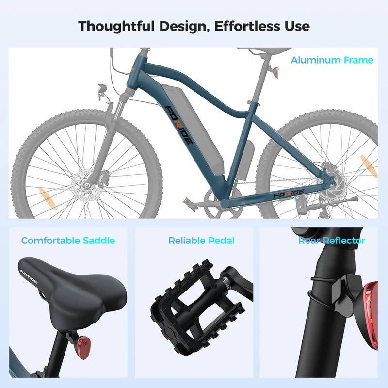 Foride Xtremer 3 Electric Bike 29" Tires 250W Motor 48V 12Ah Battery