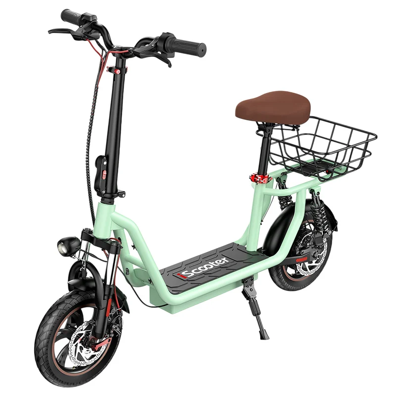 iScooter i12 Electric Scooter With Basket 12" Tires 500W 36V 7.5AH Battery