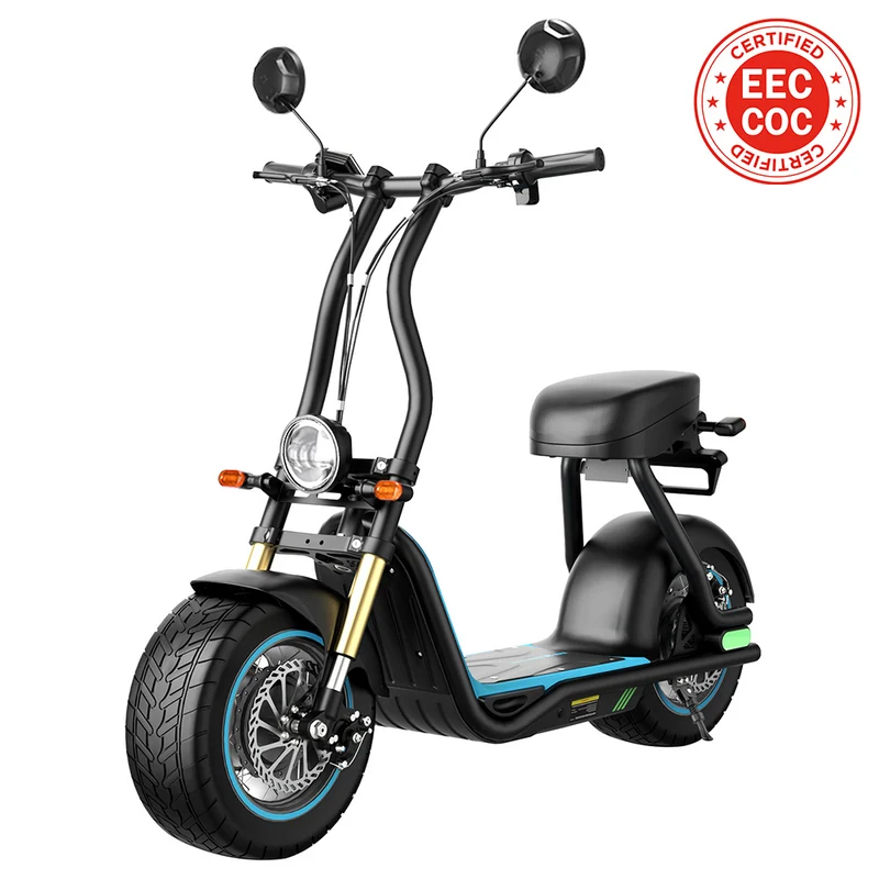 Honey Whale M5 Max Electric Scooter with Seat 14" Tires 1000Ｗ 48V 13Ah Battery