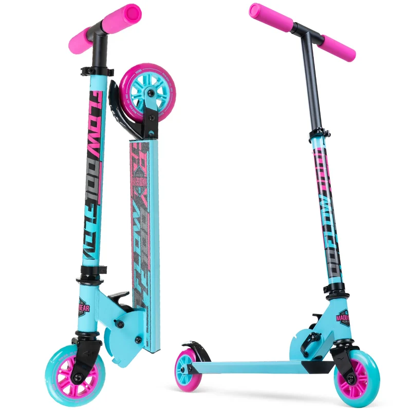 Madd Gear Flow 100 Folding Scooter - Teal / Pink