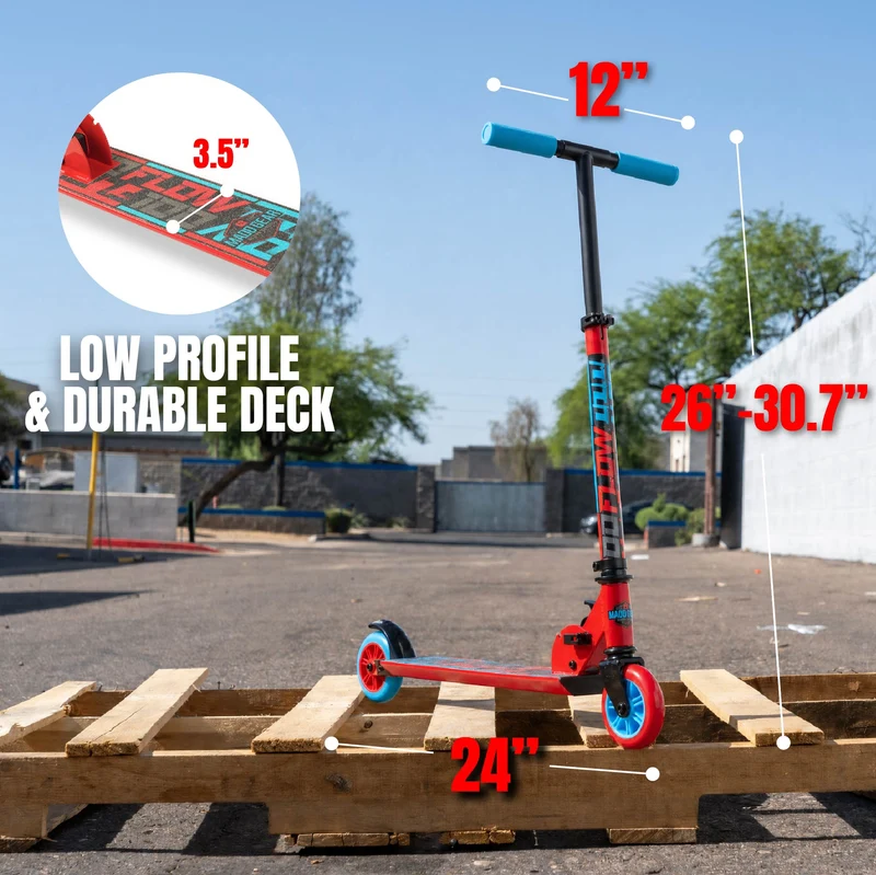 Madd Gear Flow 100 Folding Scooter - Red / Blue