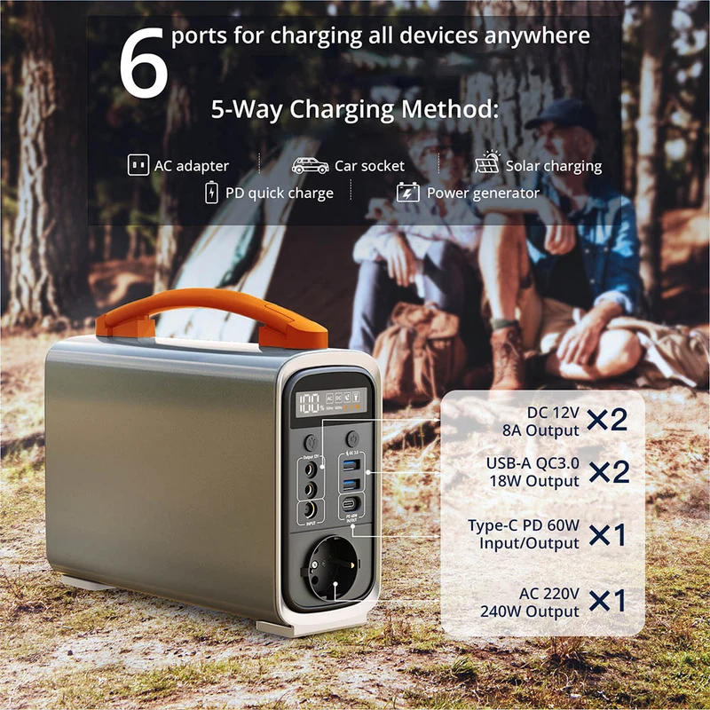JustNow GT240 Pro 240W Portable Power Station 320Wh Battery
