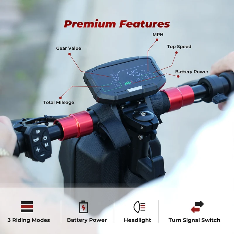 isinwheel GT2 Electric Scooter 11" Off-road Tires 800W Motor 48V 15Ah Battery