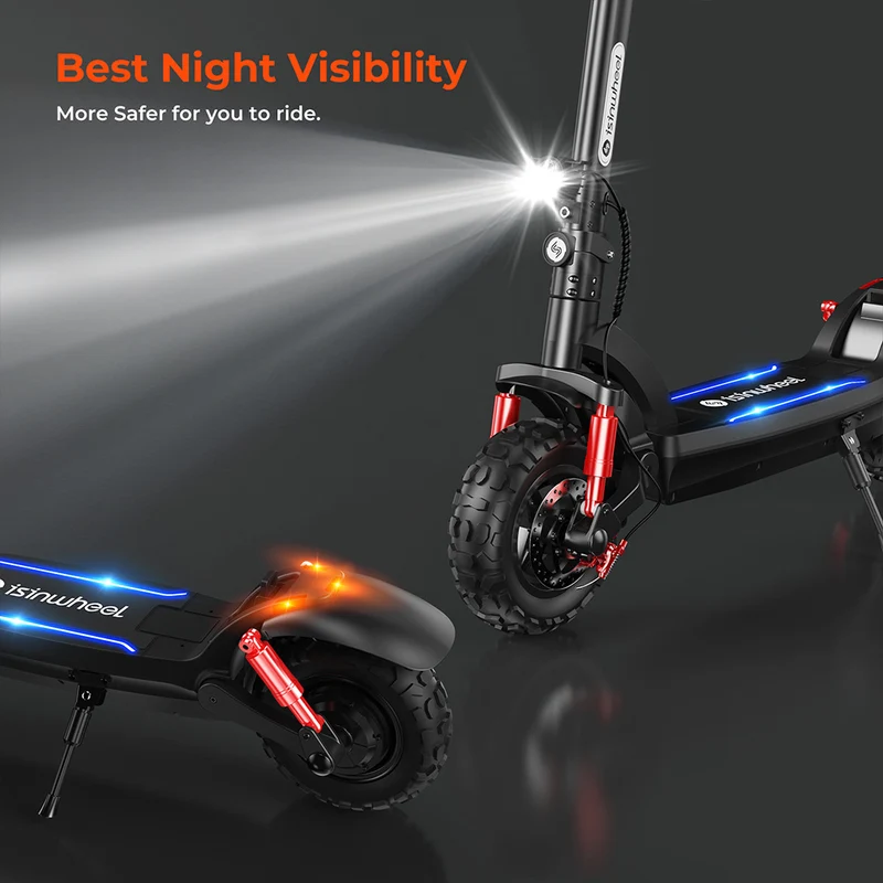 isinwheel GT2 Electric Scooter 11" Off-road Tires 800W Motor 48V 15Ah Battery