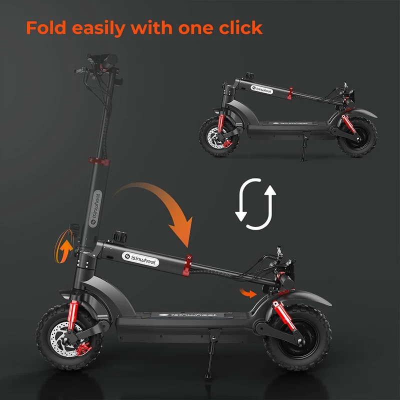 isinwheel GT2 Electric Scooter 11" Off-road Tires 800W Motor 48V 15Ah Battery