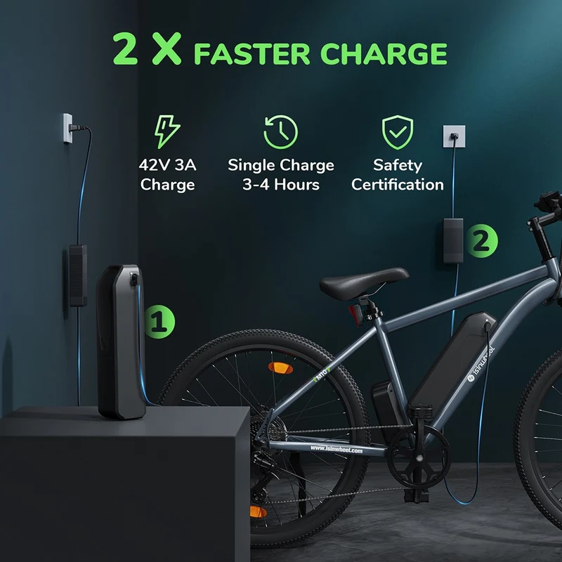 isinwheel M10 Electric Bike 26" Tires 250W Motor 36V 10.4Ah Battery