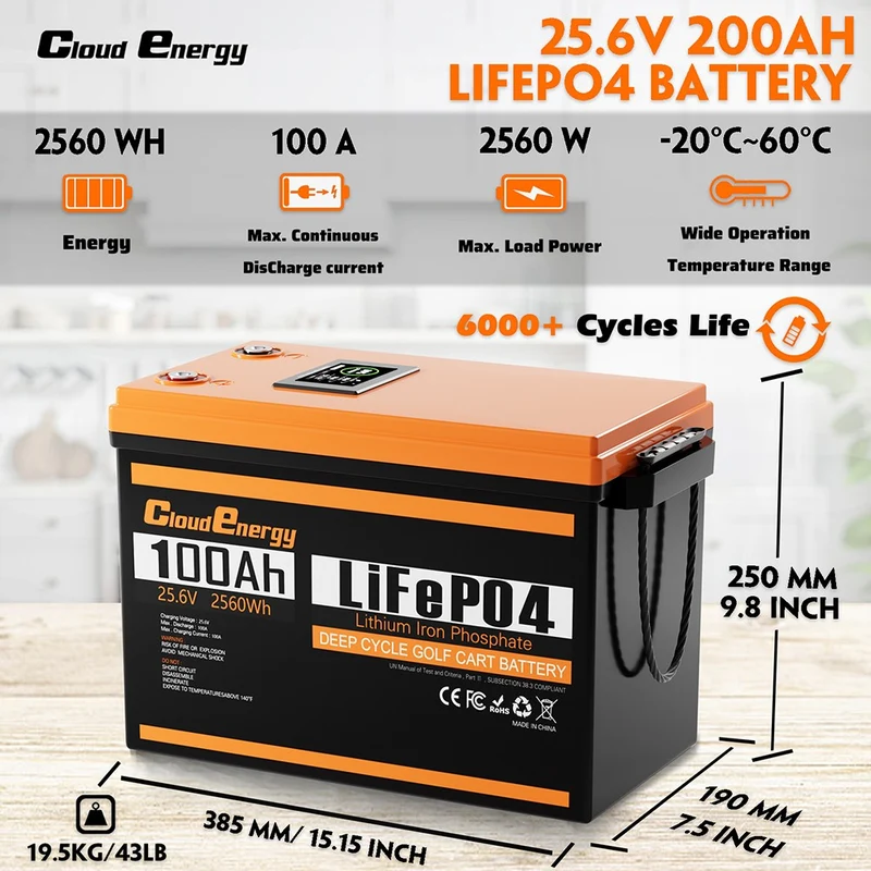 Cloudenergy LiFePO4 Battery Pack Backup Power