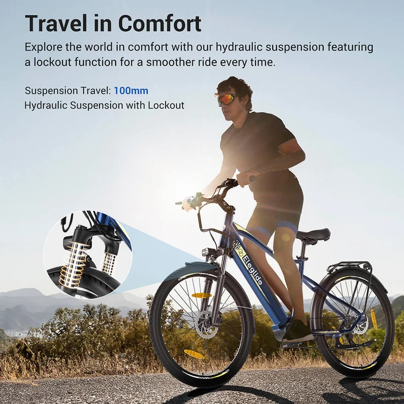 Eleglide C1 Electric Trekking Bike 27.5" 250W Mid-Drive Motor 36V 14.5Ah Battery