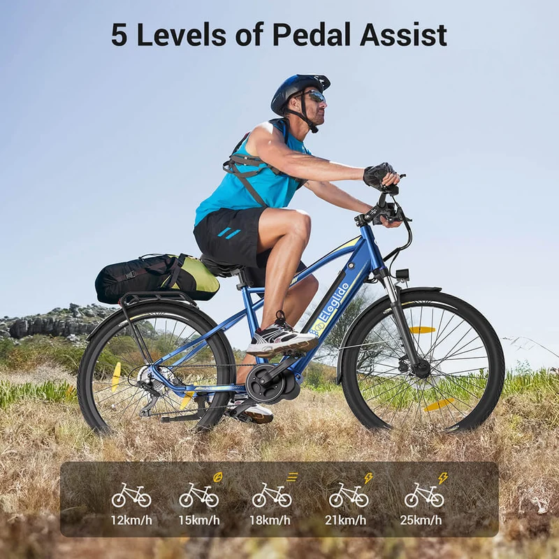 Eleglide C1 Electric Trekking Bike 27.5" 250W Mid-Drive Motor 36V 14.5Ah Battery
