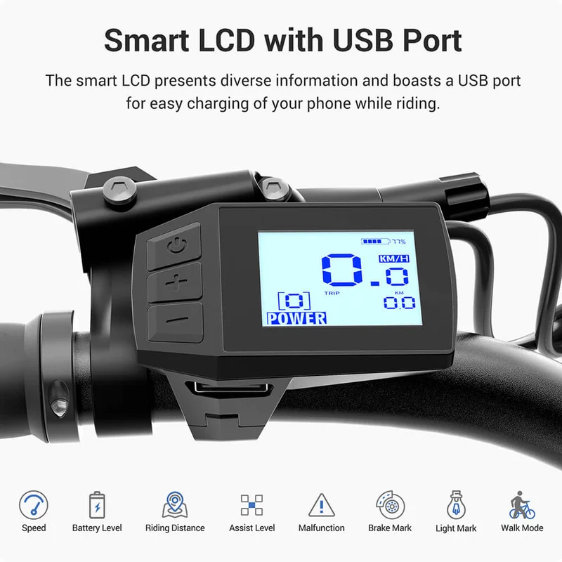 Eleglide C1 Electric Trekking Bike 27.5" 250W Mid-Drive Motor 36V 14.5Ah Battery