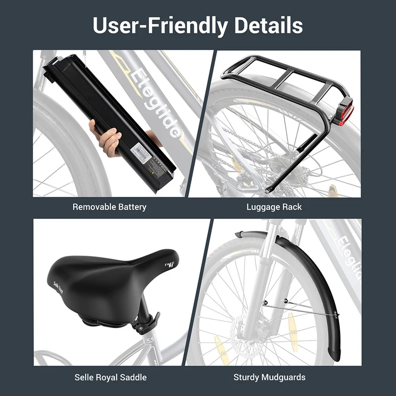 2-Pack Eleglide C1 Step-Thru Electric Trekking Bike Offer