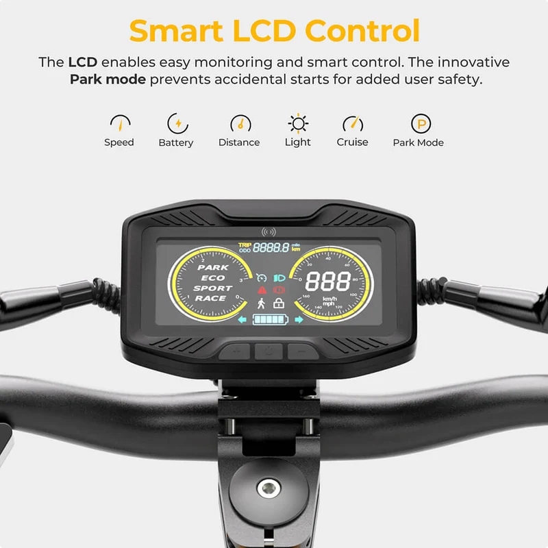 Ausom Gallop SR1 Electric Scooter 10" Tires Dual 1000W Motors 52V 20.8Ah Battery