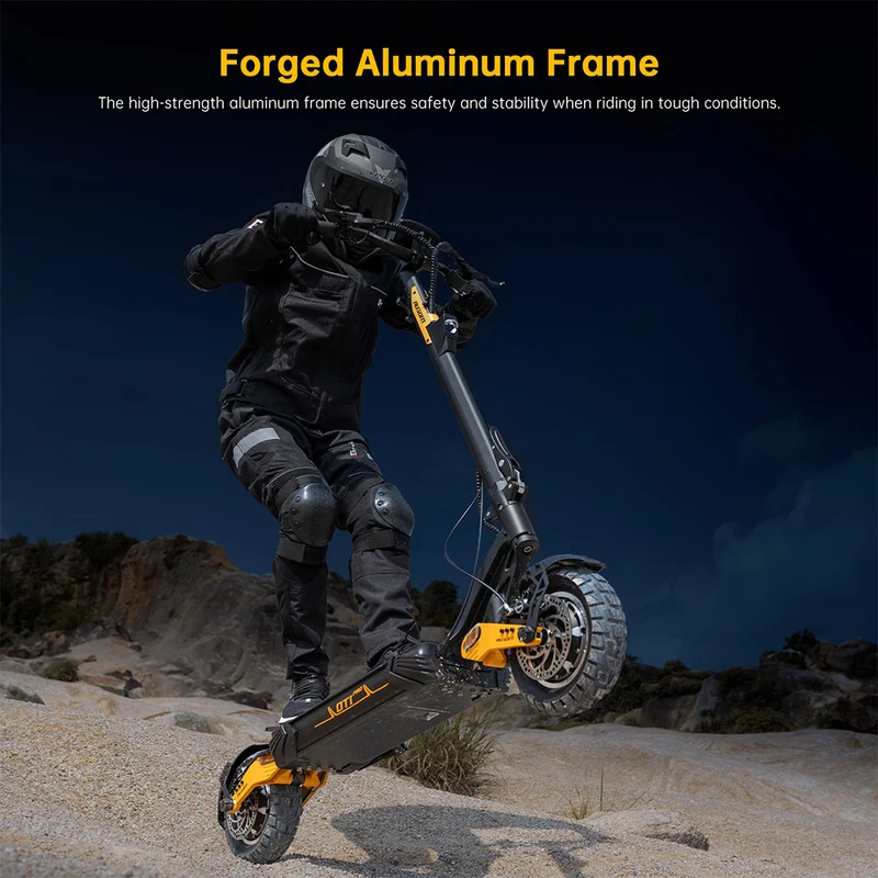 Ausom Leopard DT1 Pro Electric Scooter 10" Tires Dual 1000W Motors 52V 18.2Ah Battery