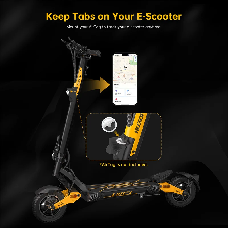 Ausom Leopard DT1 Pro Electric Scooter 10" Tires Dual 1000W Motors 52V 18.2Ah Battery