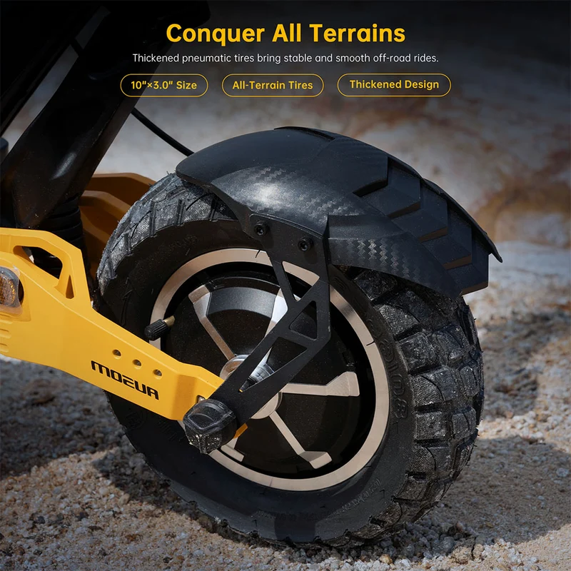 Ausom Leopard DT1 Electric Scooter with NFC 10" Tires 1000W Motor 52V 18.2Ah Battery