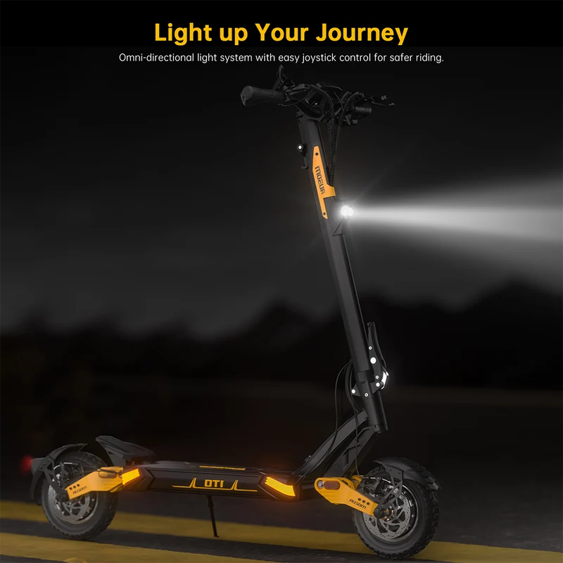 Ausom Leopard DT1 Electric Scooter with NFC 10" Tires 1000W Motor 52V 18.2Ah Battery