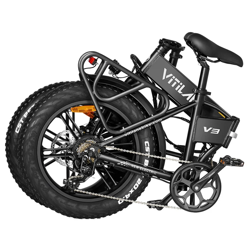 Vitilan V3 Electric Folding Bike 20" Fat Tires 750W Brushless Motor 48V 13Ah Battery