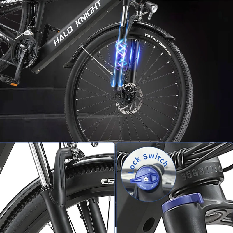 Halo Knight H02 Electric Mountain Bike 29" Tires 750W Motor 48V 16Ah Battery
