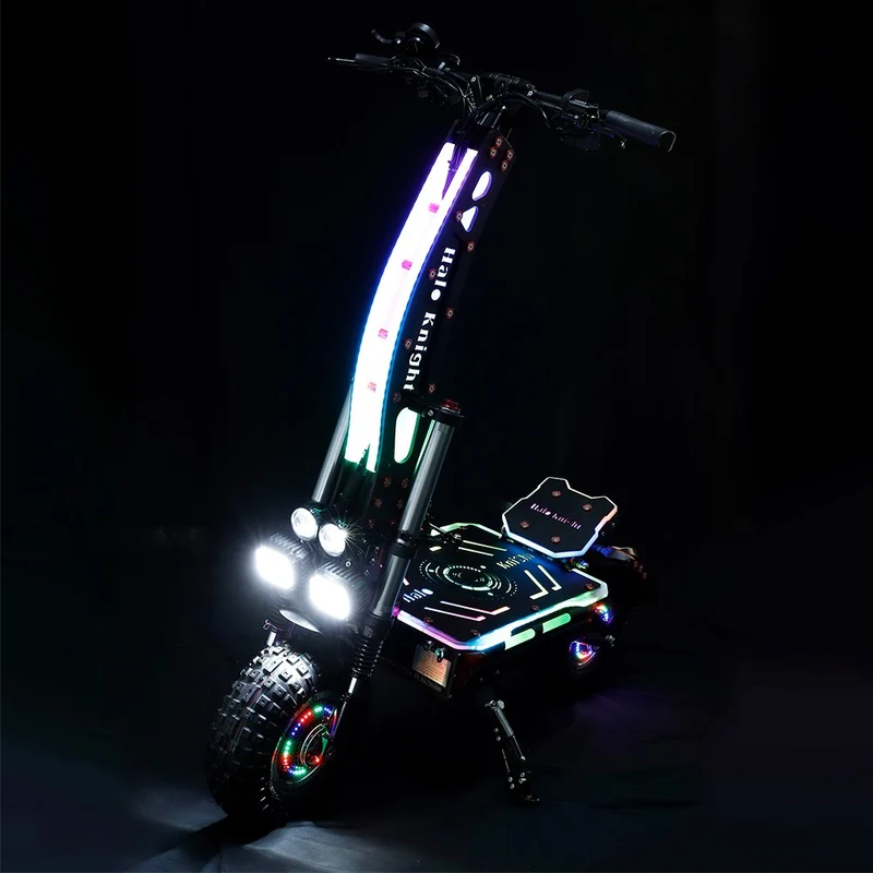 Halo Knight T107 Max Electric Scooter 14" Tires Dual 4000W Motors 72V 50Ah Battery