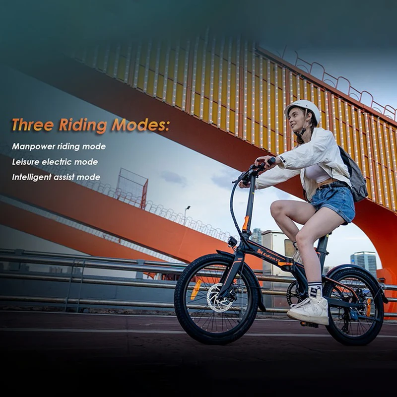 KuKirin V2 Electric City Bike 20" Tires 250W Motor 36V 7.5Ah Battery