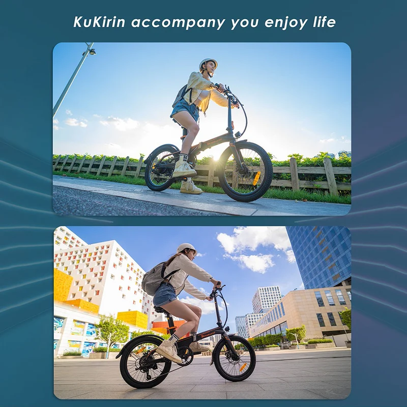 KuKirin V2 Electric City Bike 20" Tires 250W Motor 36V 7.5Ah Battery