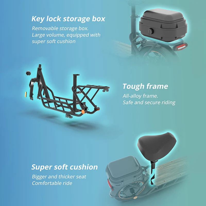 KuKirin C1 Pro Electric Scooter with Seat 14" Off-Road Tires 500W Motor