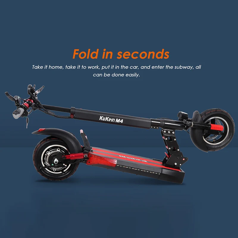 KuKirin M4 Electric Scooter with Seat 10" Tires 500W Motor 48V 12.5Ah Battery