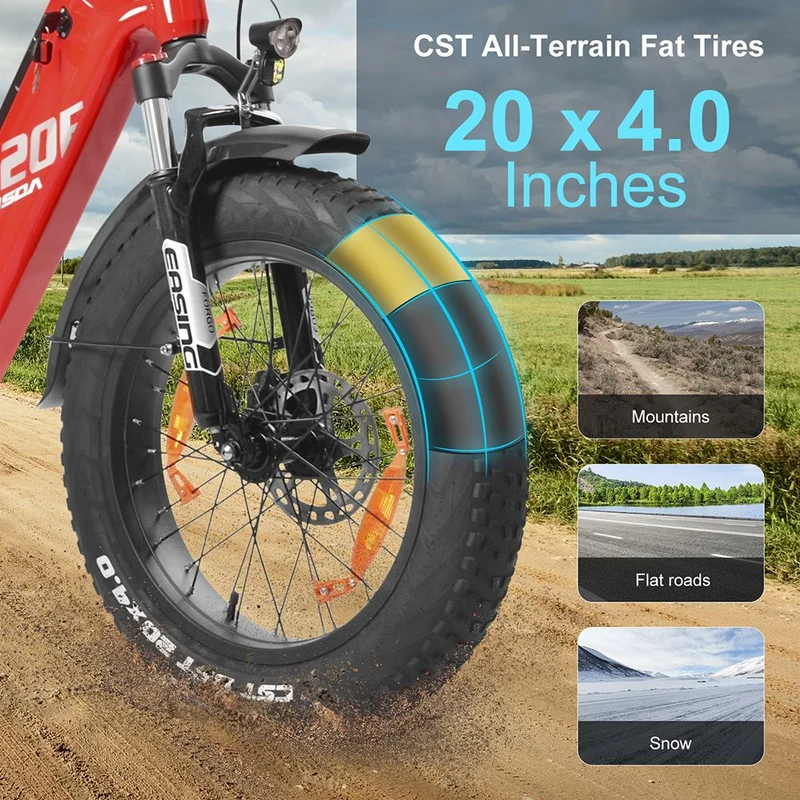 Kaisda K20F Electric Bike 20" Tires 250W 36V 25Ah Battery