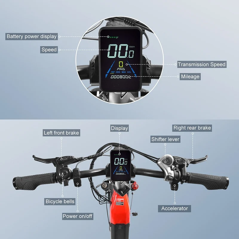 Kaisda K20F Electric Bike 20" Tires 250W 36V 25Ah Battery