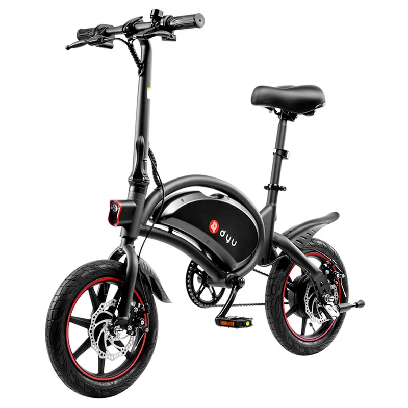 DYU D3F Electric City Bike 14" Tires 240W Motor 36V 10Ah Battery