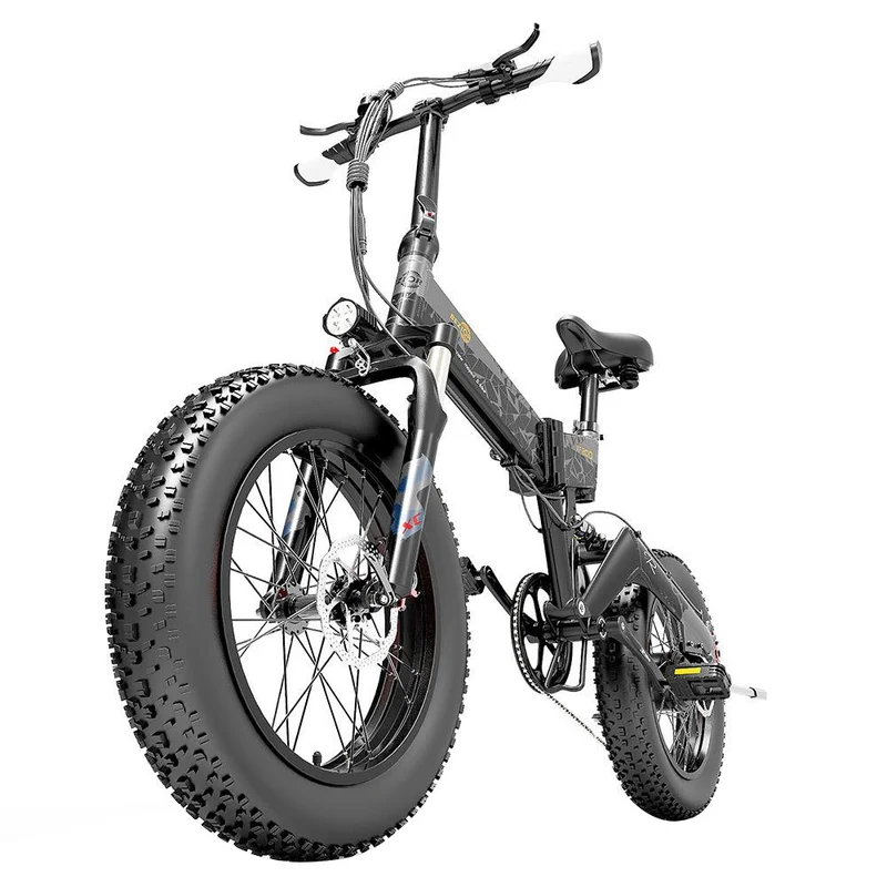 Bezior XF200 Electric Mountain Bike 20" Fat Tires 1000W 48V 15Ah Battery
