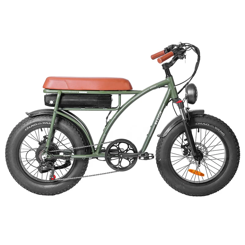 Bezior XF001 Electric Mountain Bike 20" Fat Tires 1000W Motor 48V 12.5Ah Battery