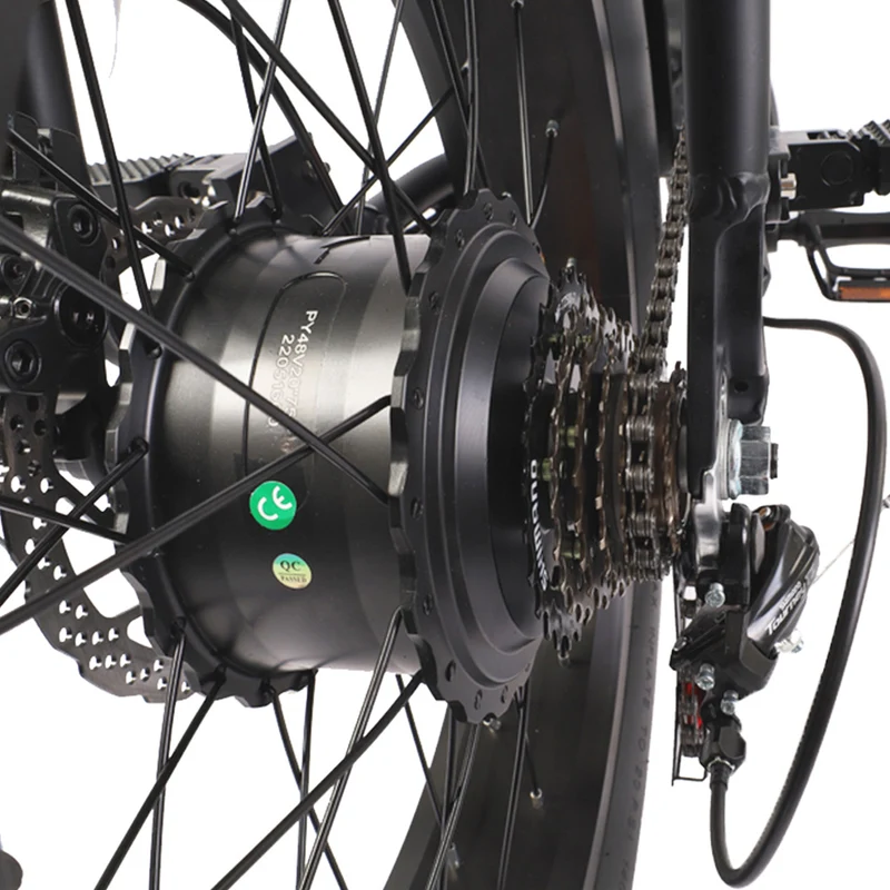 Bezior XF001 Electric Mountain Bike 20" Fat Tires 1000W Motor 48V 12.5Ah Battery