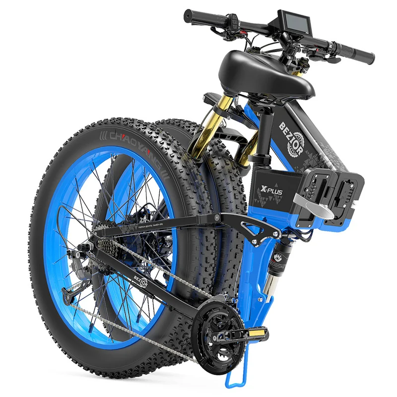 Bezior X-PLUS Electric Bike 26" Tires 1500W Motor 48V 17.5Ah Battery