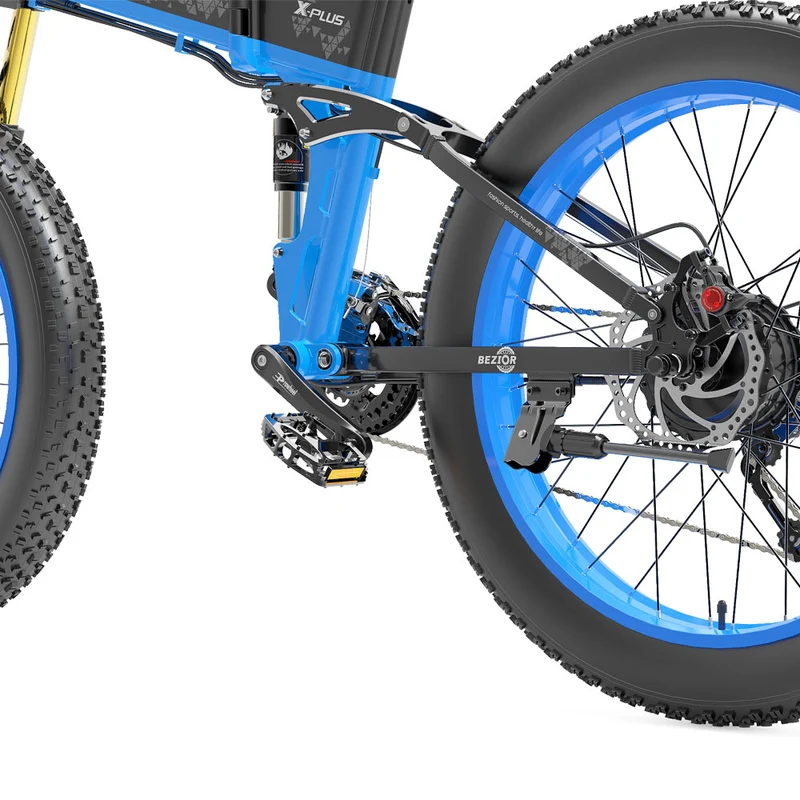 Bezior X-PLUS Electric Bike 26" Tires 1500W Motor 48V 17.5Ah Battery