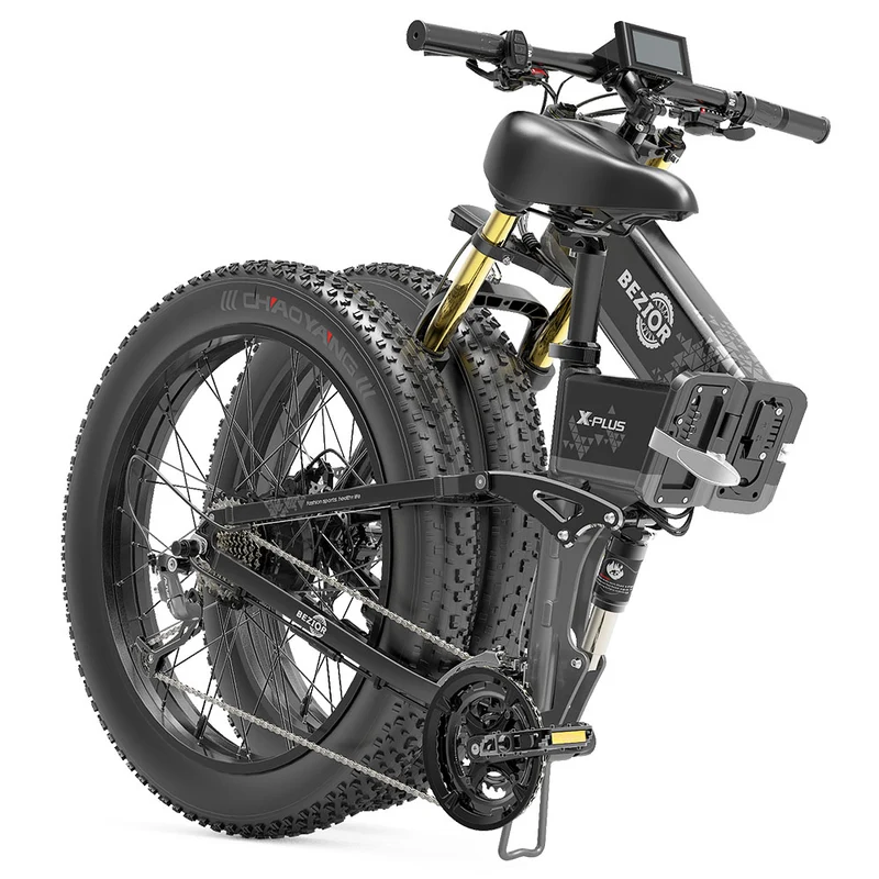 Bezior X-PLUS Electric Bike 26" Tires 1500W Motor 48V 17.5Ah Battery
