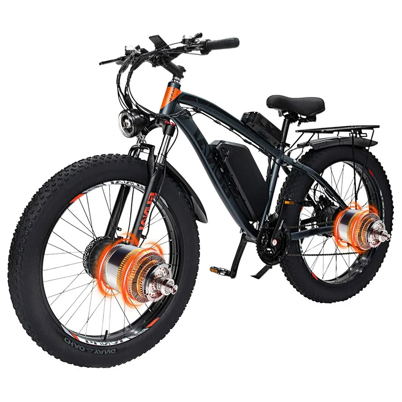 GUNAI GN88 Electric Bike 26" Tires Dual 1000W Motors 48V 22Ah Battery