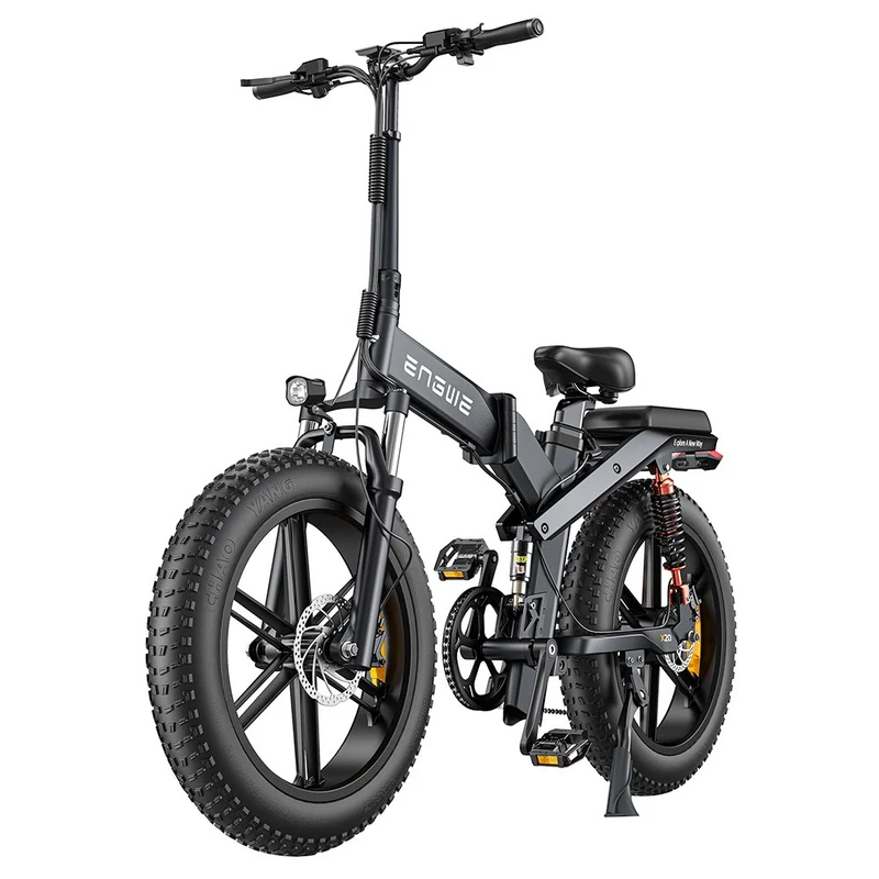 ENGWE X20 Electric Mountain Bike 20" Off-Road Fat Tires Dual 750W Motors