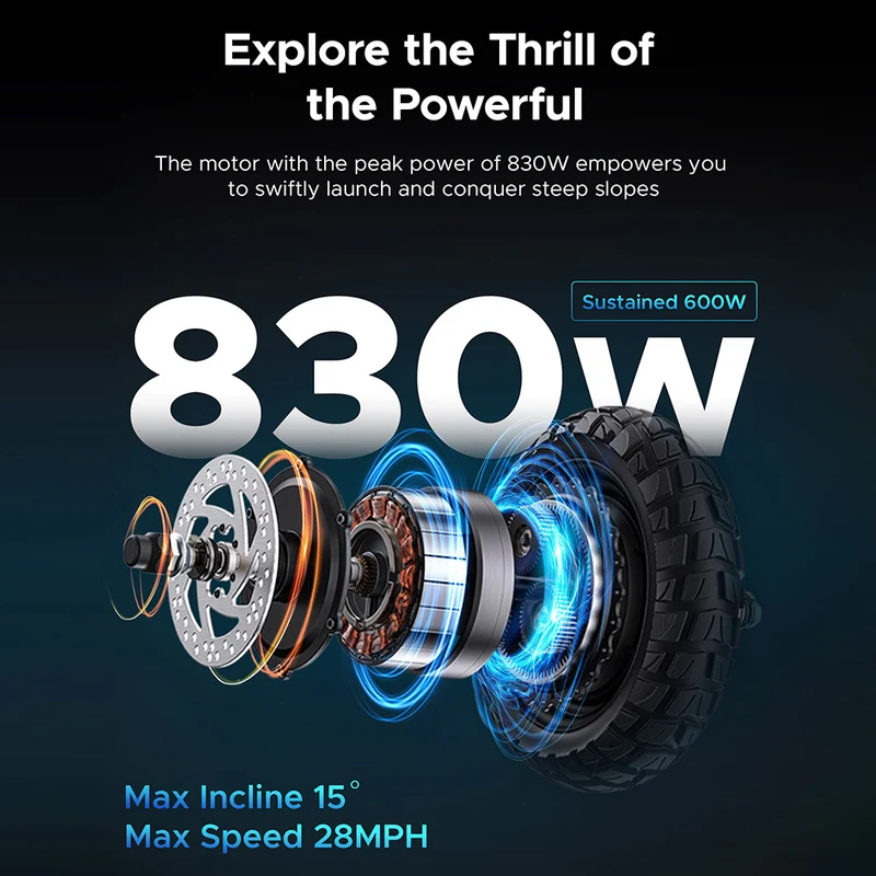 ENGWE Y600 Electric Scooter with Seat 10" Tires 600W 48V 18.2Ah Battery